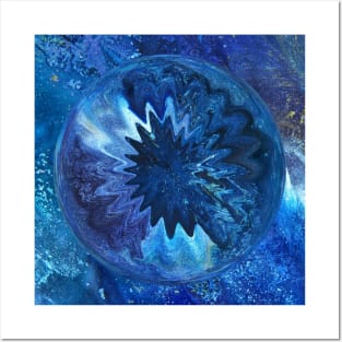 Blue Lapis Watercolor Stone Crystal Posters and Art